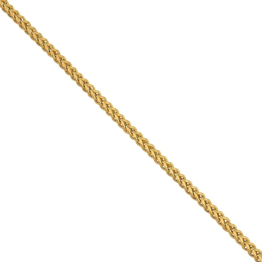 10k Yellow Gold Solid Mens Franco Chain 2.75 mm