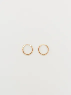 14K Medium Huggie Hoops