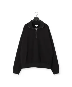 36G Super Fine Gauge Half Zip Pullover "BLACK"