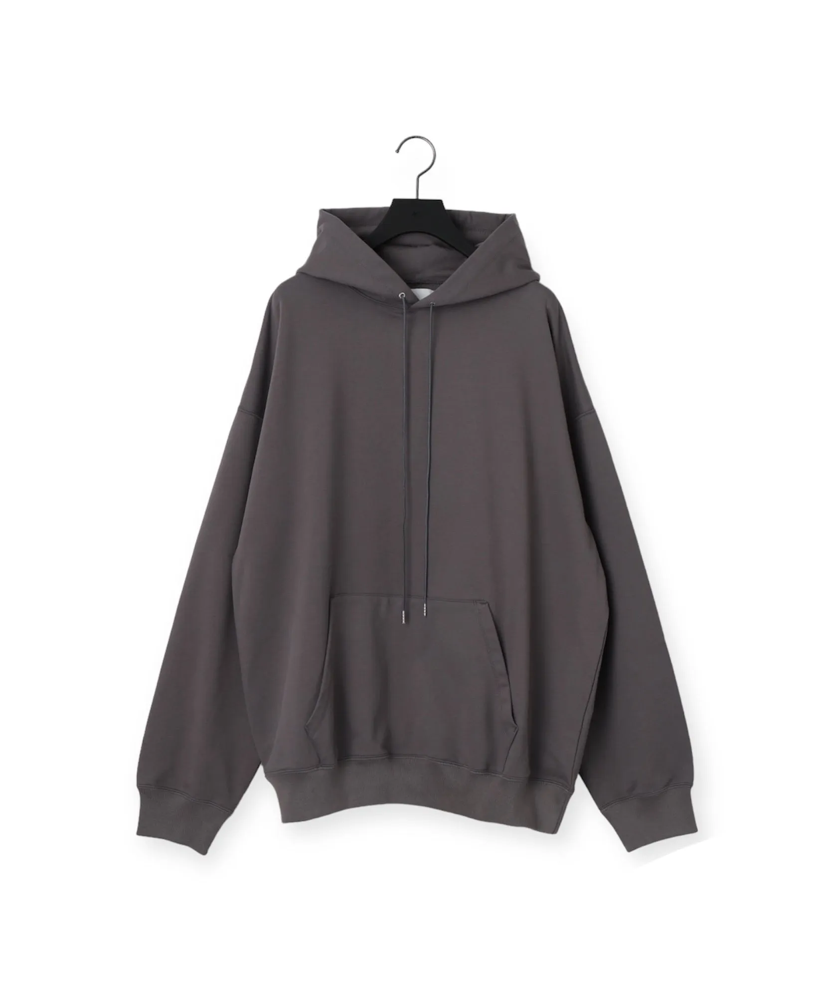 36G Super Fine Gauge Hoodie "CHARCOAL"