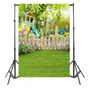 3x4m Colorful Lawn Park Printed Background For Children (Design 1) - CLEARANCE