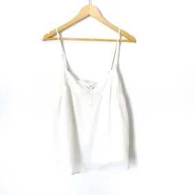 Abercrombie & Fitch White Lace Trim Camisole- Size L