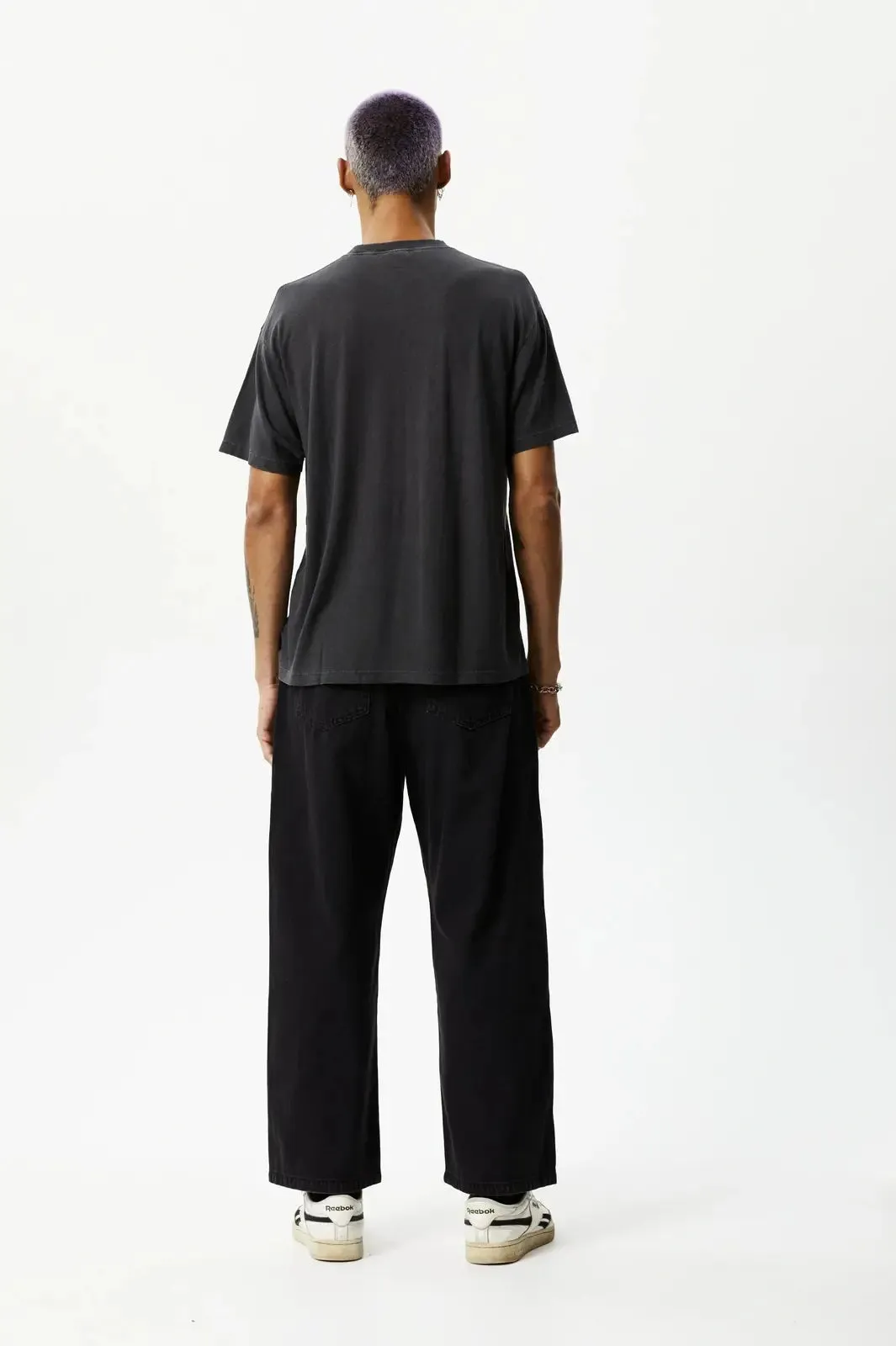 AFENDS holiday hemp boxy fit tee - stone black