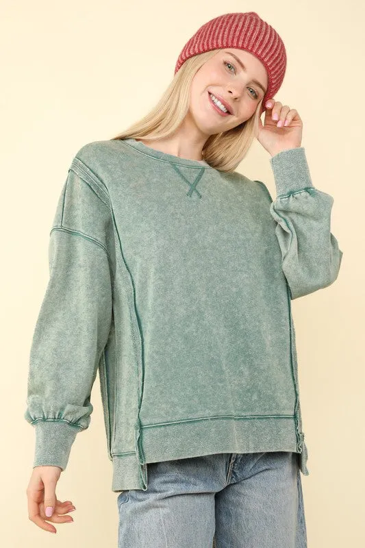 Alex Oversized Mineral Wash Terry Top