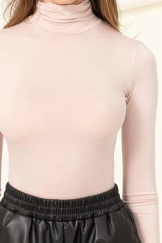 Alexa turtle neck bodysuit, blush