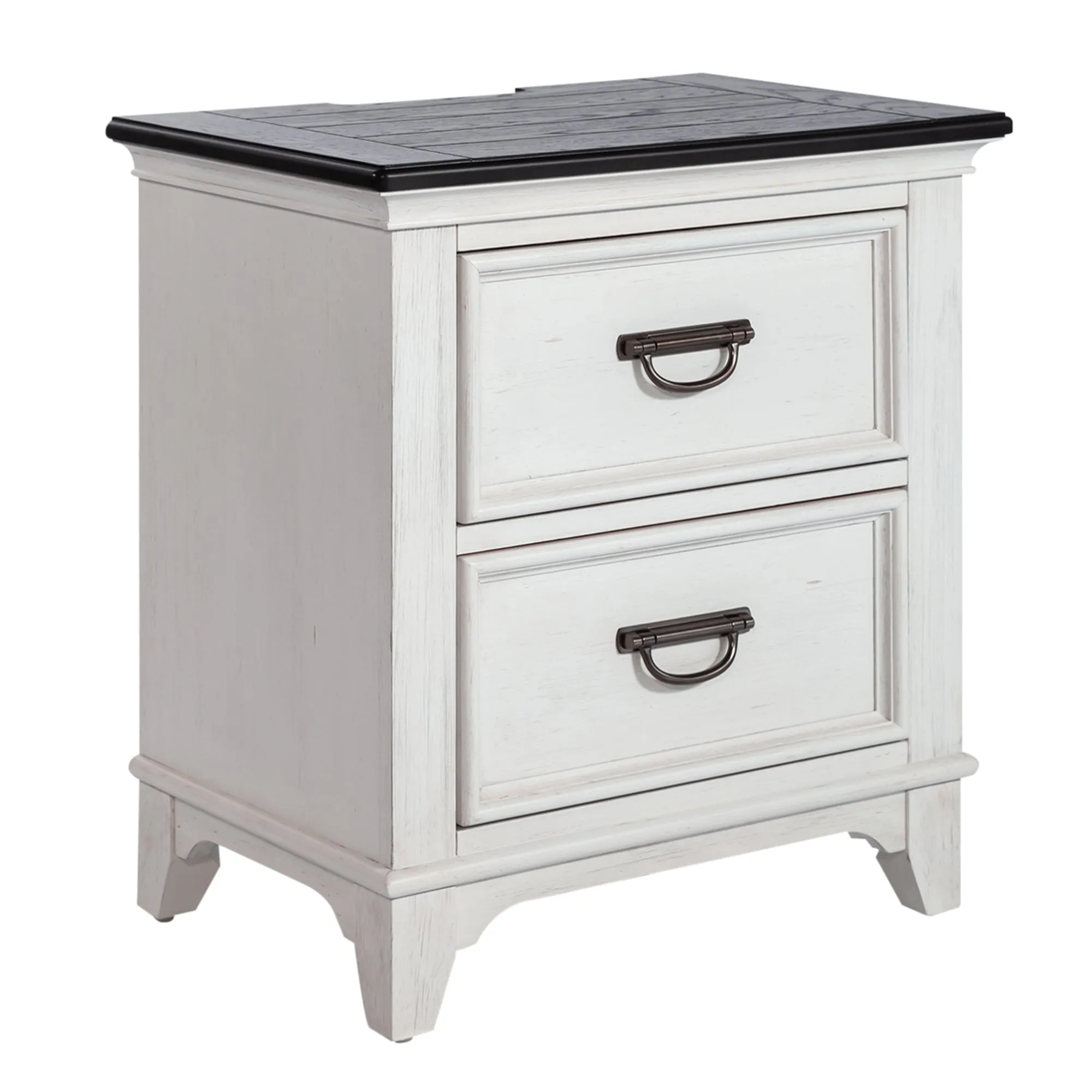 Allyson Park 417-BR60 2 Drawer Night Stand w/ Charging Station