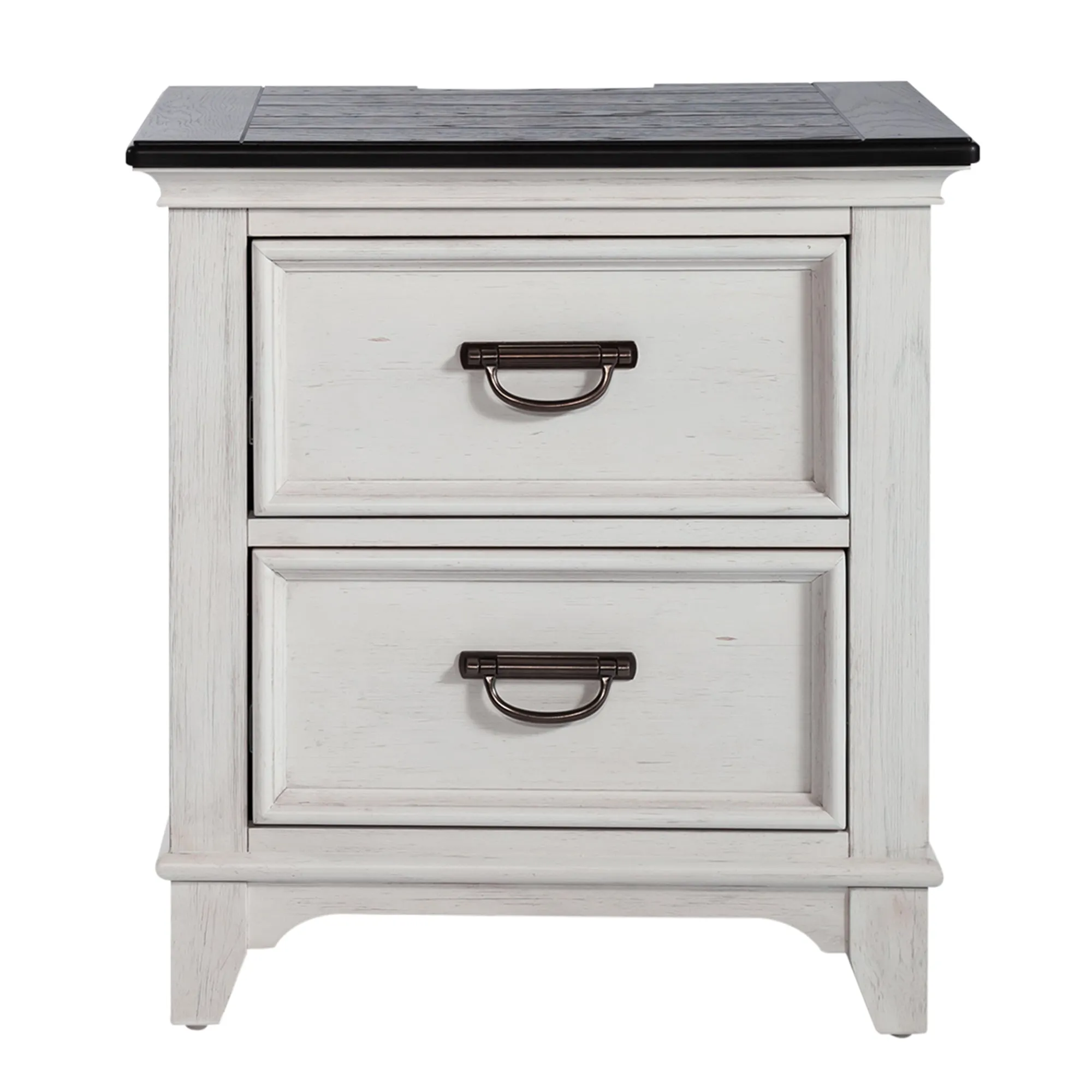 Allyson Park 417-BR60 2 Drawer Night Stand w/ Charging Station