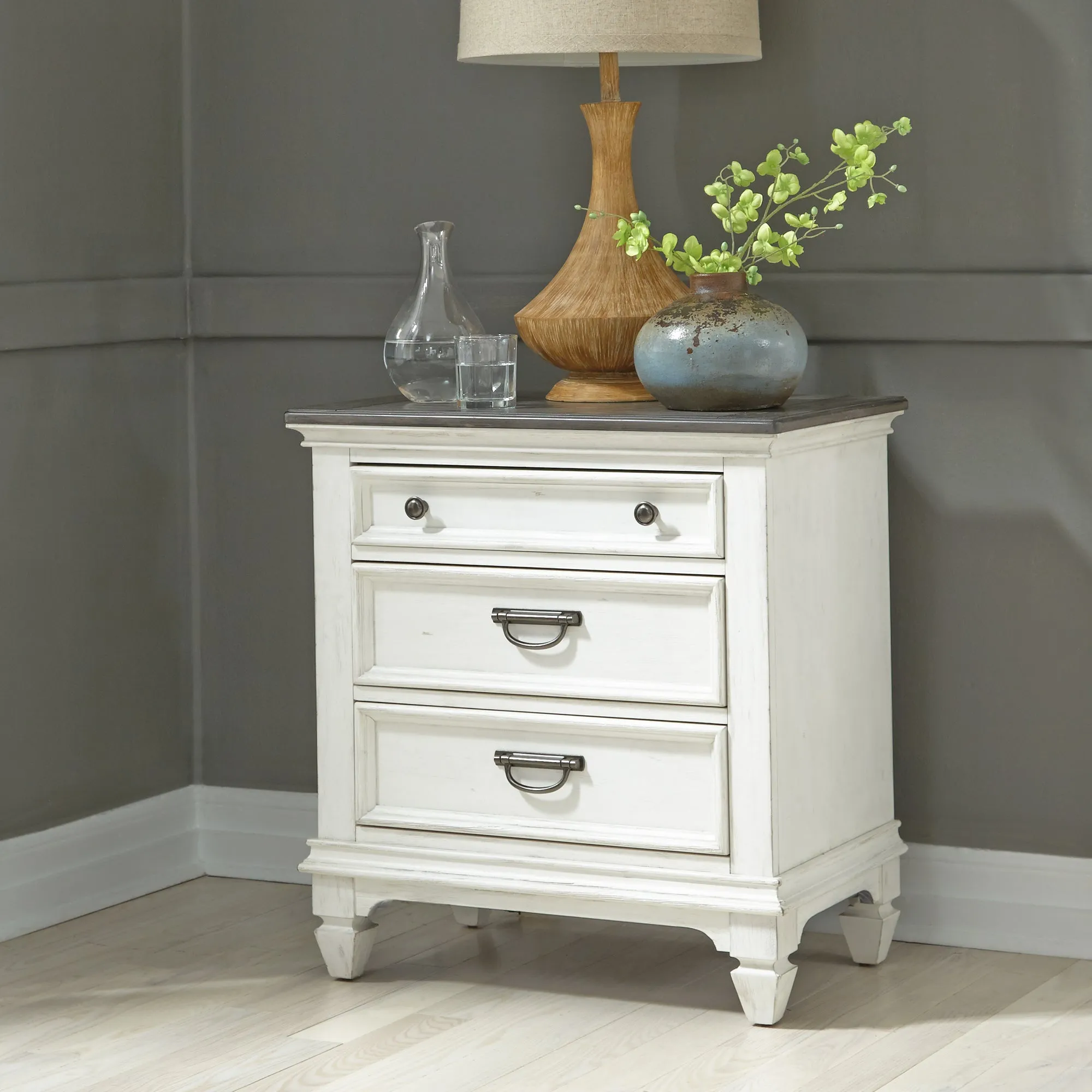 Allyson Park 417-BR61 Night Stand w/ Charging Station