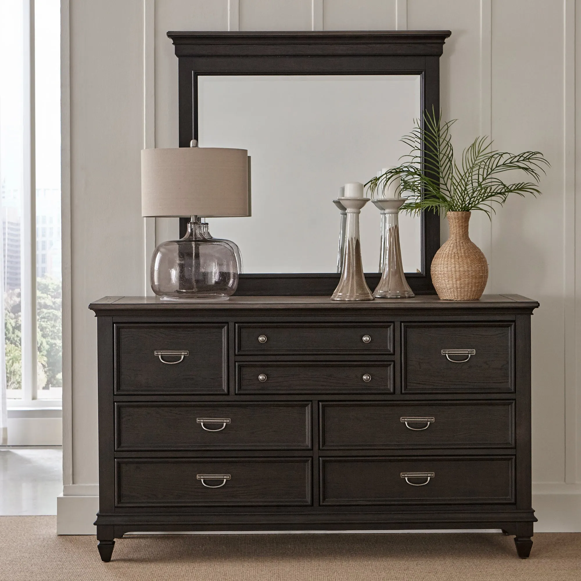 Allyson Park 417B-BR-DM Dresser & Mirror