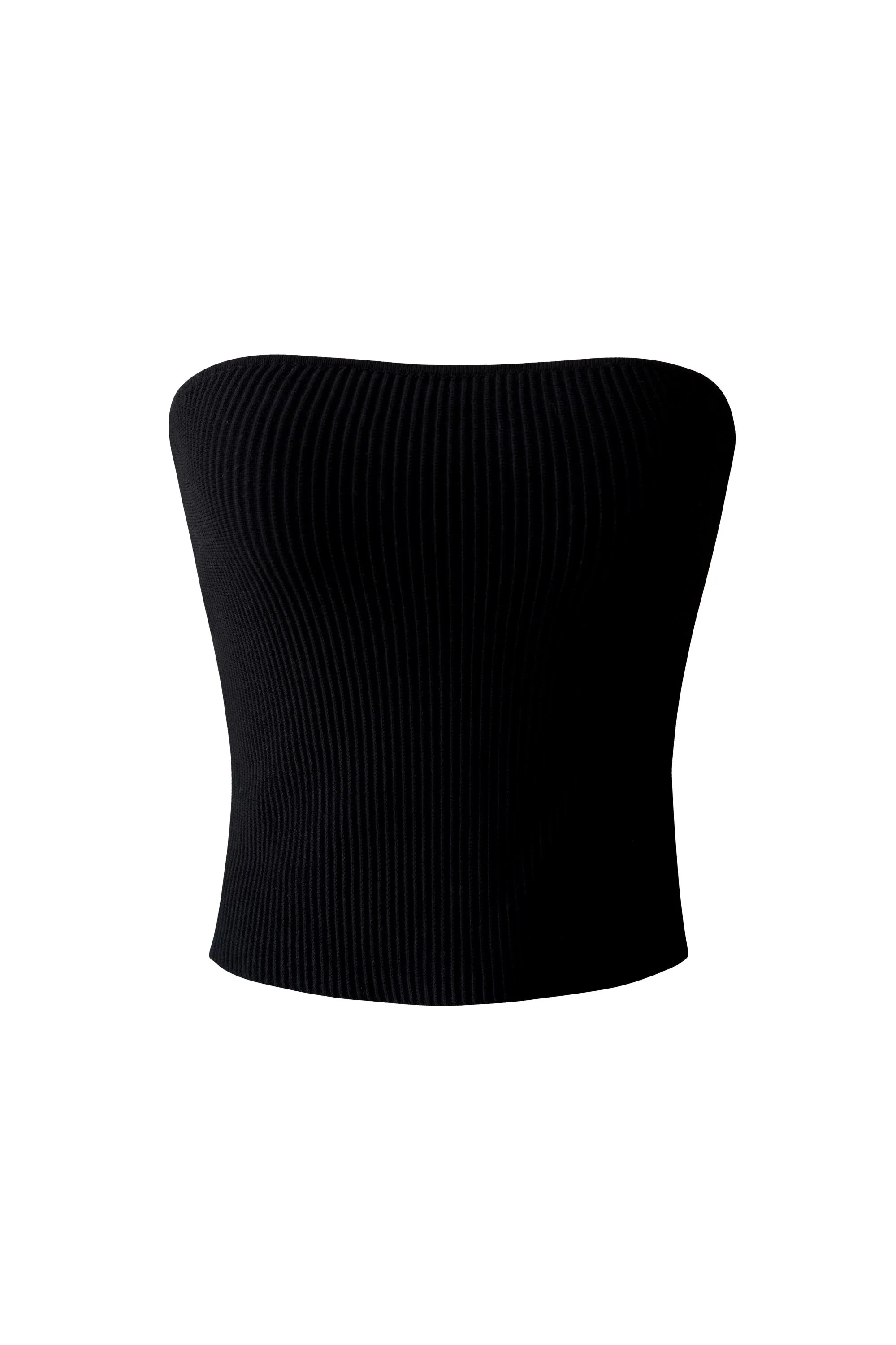 Amy Black Side Slit Tube Top