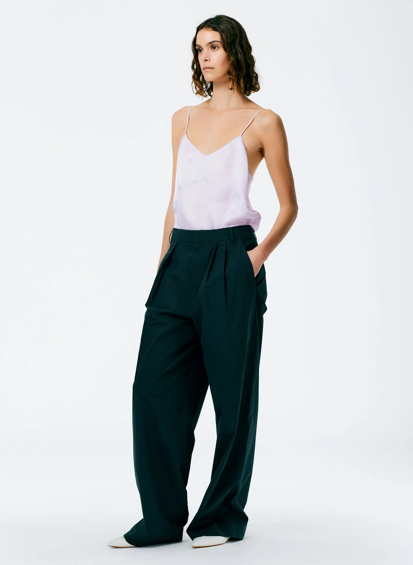 Arun Suiting Asymmetrical Pleat Stella Pant