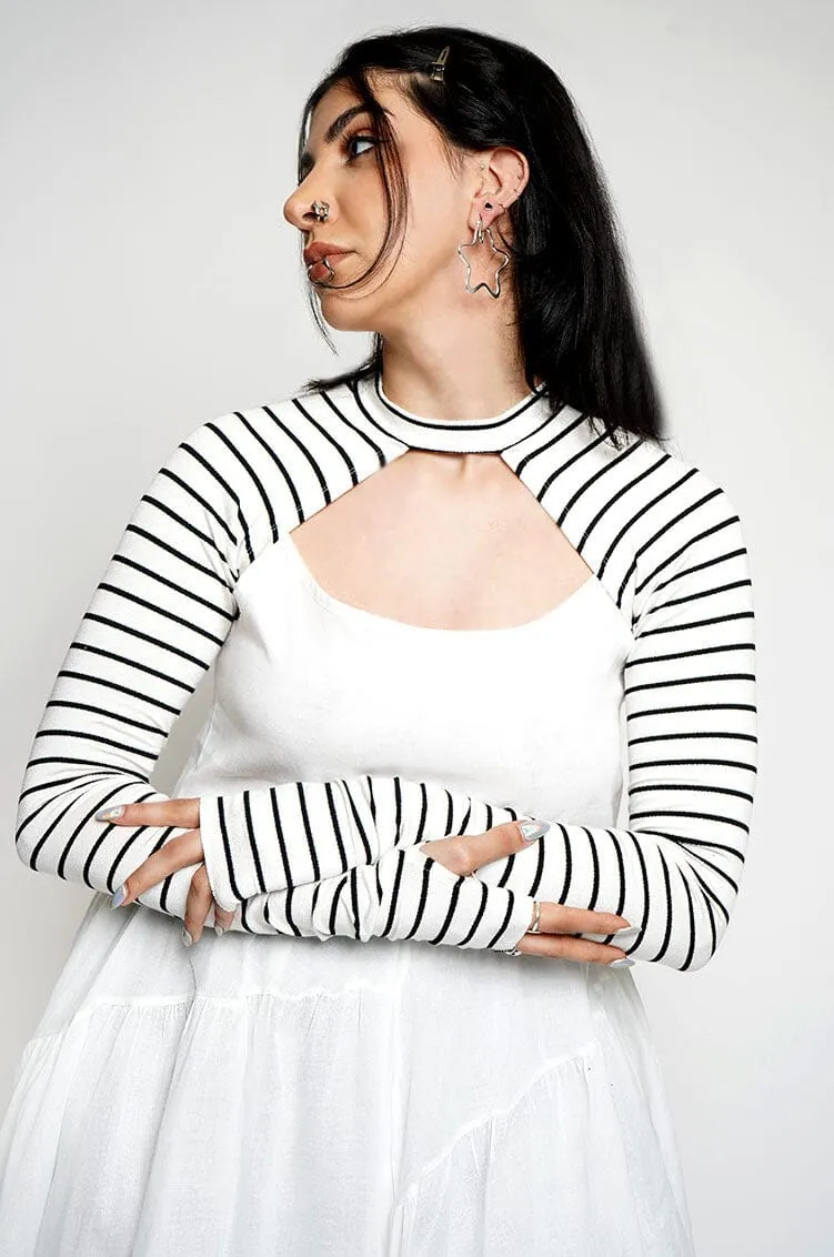 Ayla Shrug - B/W Stripe