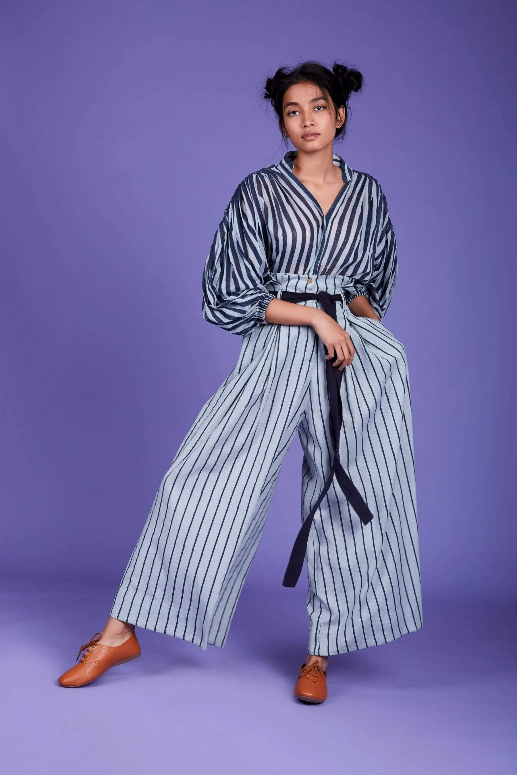 Baha Striped Shirt - SS Blue