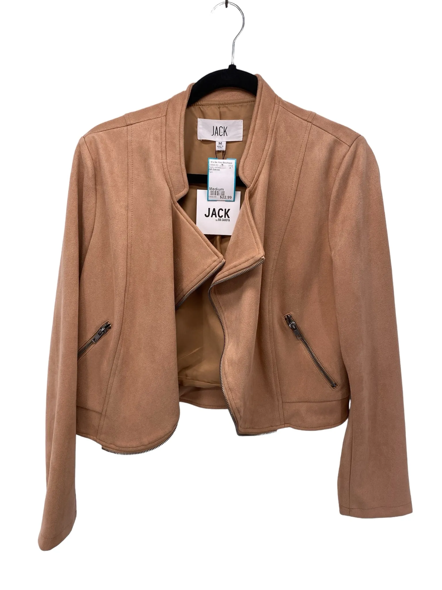 BB Dakota Misses Size Medium Tan Tops Jacket