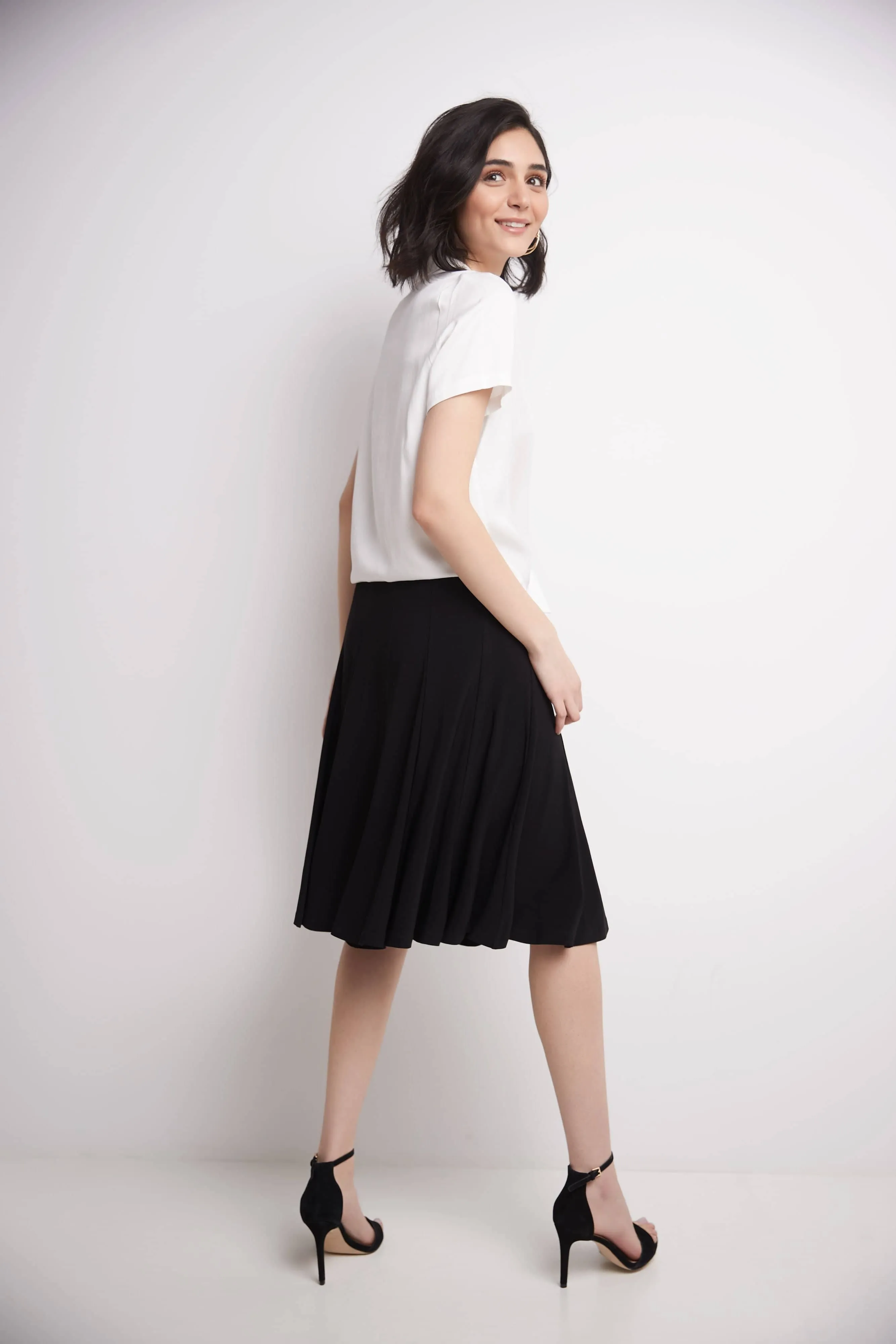 Bell Shaped Long Skirt with Flippy Flare