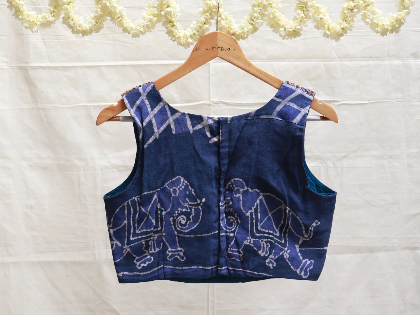 Berry blue, Karnataka silk blouse