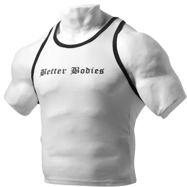 Better Bodies Flex Rib T-Back - White-Grey