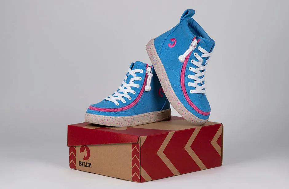 Billy Blue/Pink Speckle BILLY Classic Lace High Tops