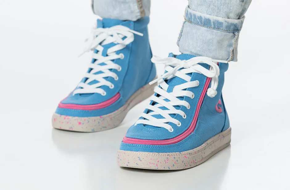 Billy Blue/Pink Speckle BILLY Classic Lace High Tops