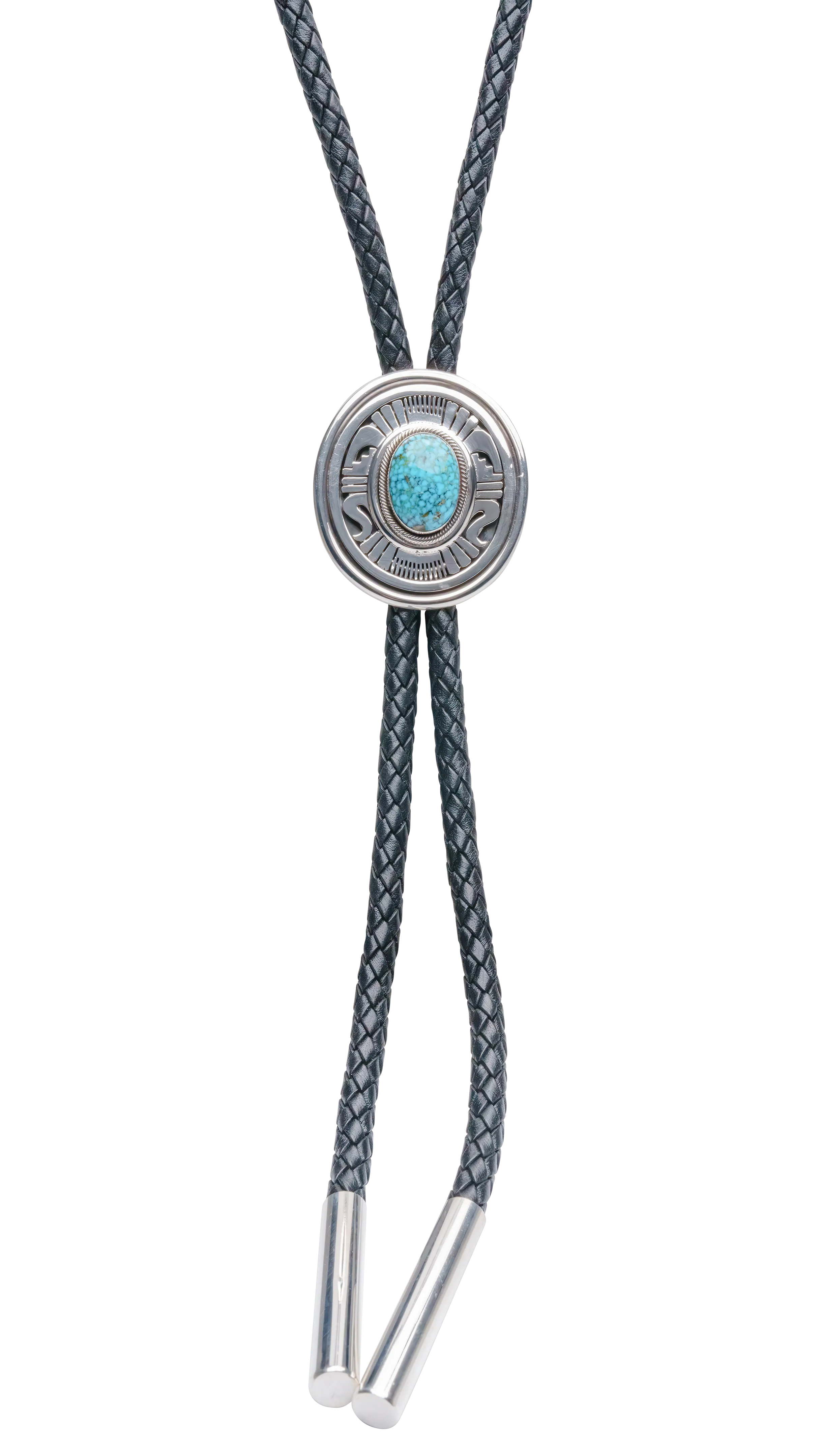 Birdseye Kingman Turquoise Bolo Tie | Leonard Nez