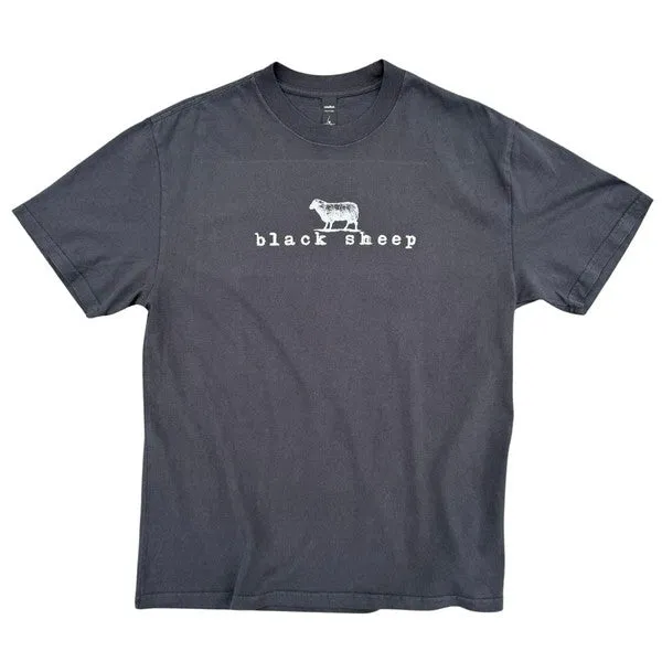 Black Sheep OG Logo Heavy Weight Faded Tee Vintage Coal