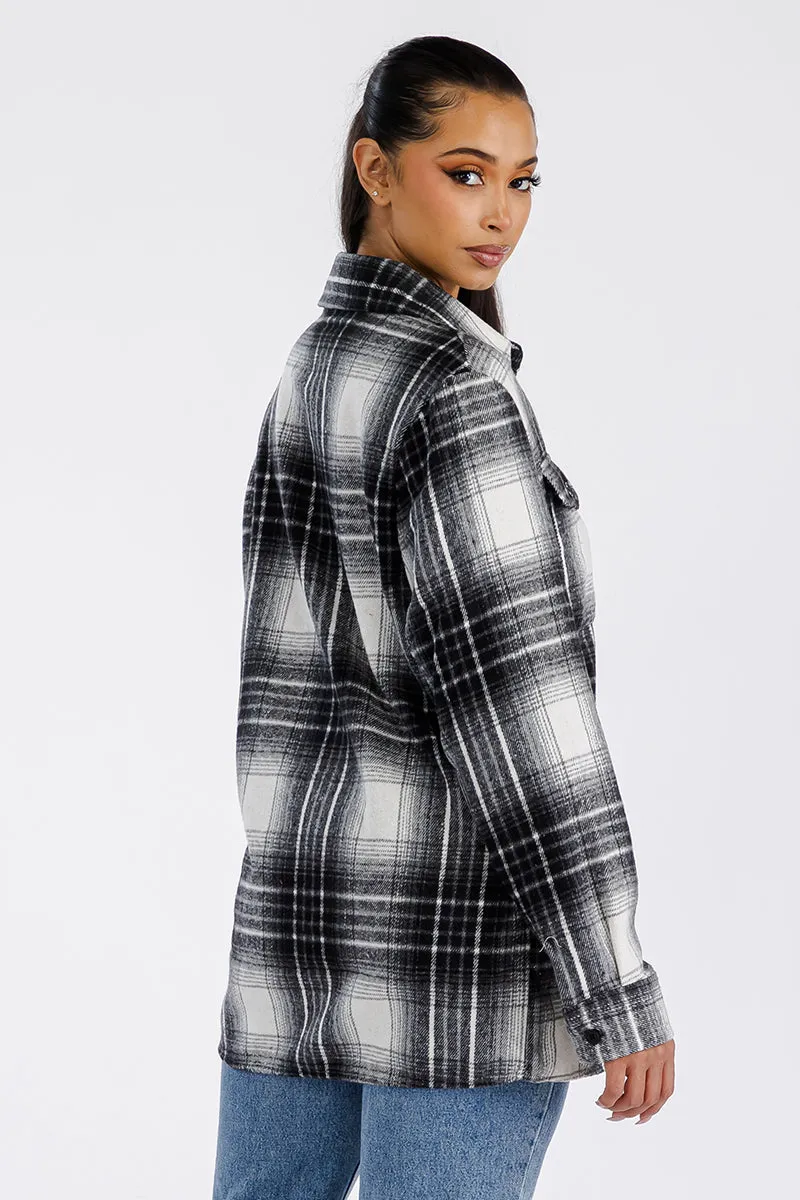 BOYFRIEND OVERSIZED SOFT FLANNEL SHACKET