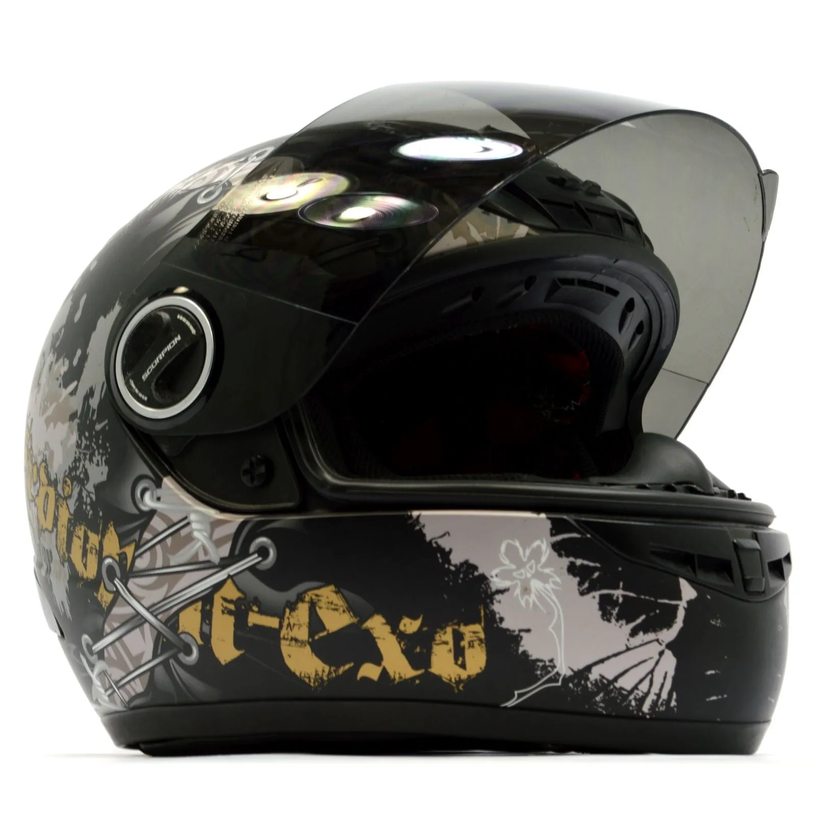 Briefly Used SCORPION MOTORCYCLE HELMET No. EXO-400 Full-Face w/ BAG Size: SMALL