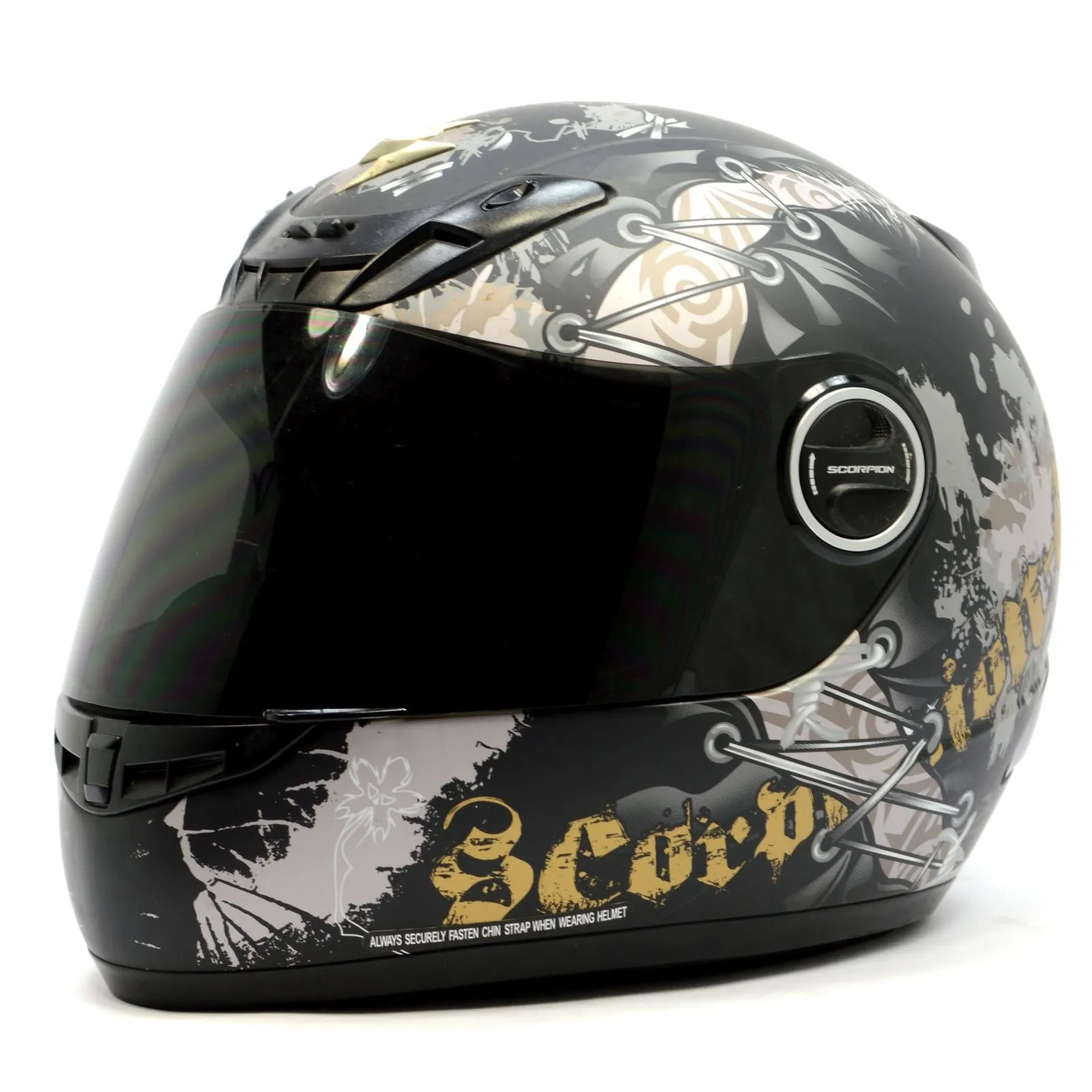 Briefly Used SCORPION MOTORCYCLE HELMET No. EXO-400 Full-Face w/ BAG Size: SMALL