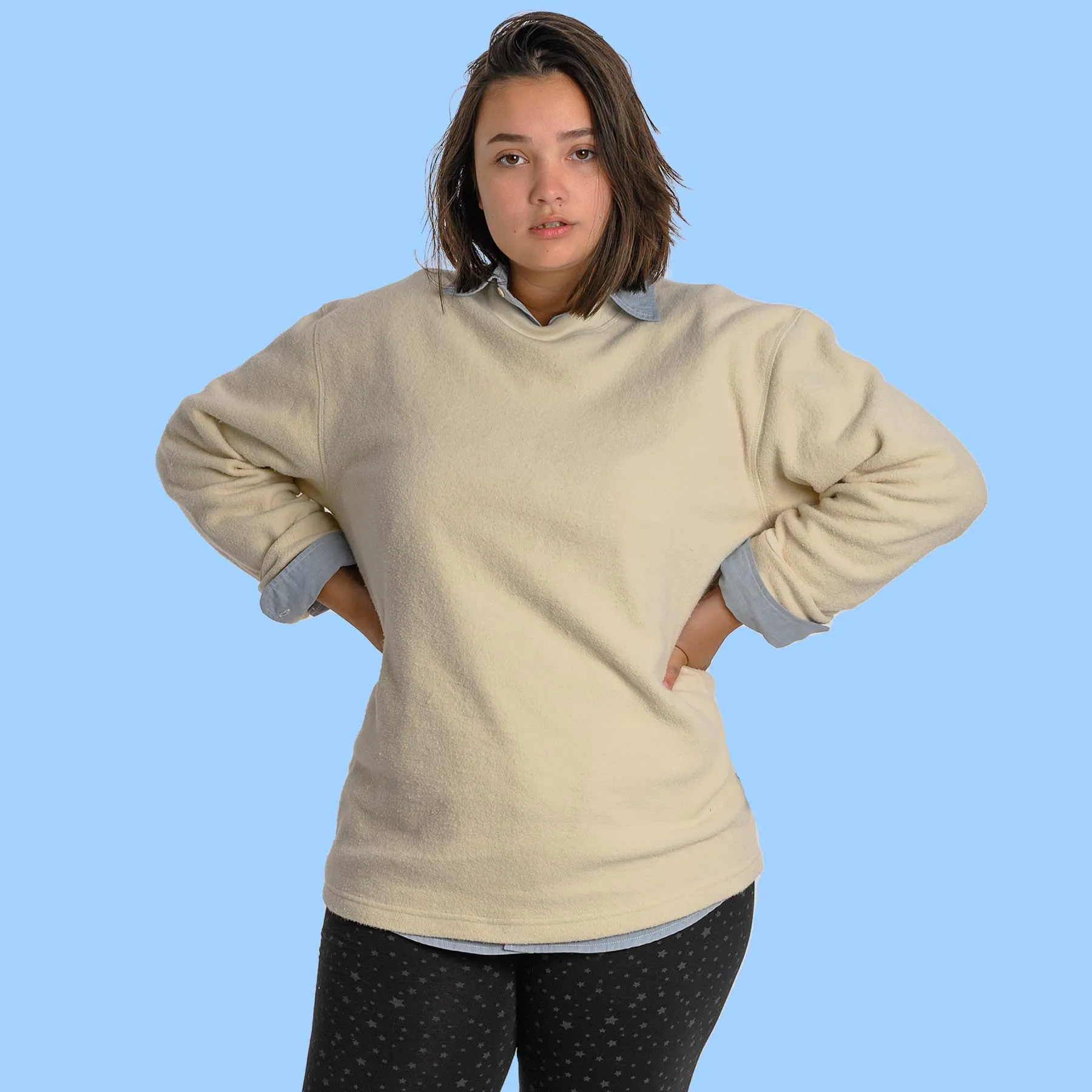 BUFFALO 100% Organic Cotton Fleece Sweatshirt (Unisex) (Latex-free)