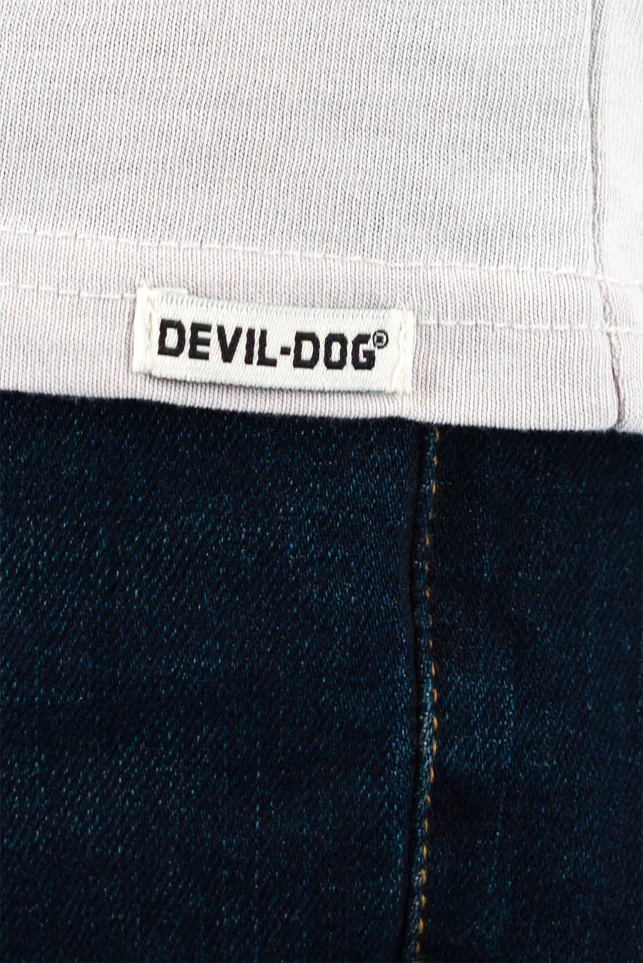 Burnout Henley-Quiet Gray - Devil Dogs