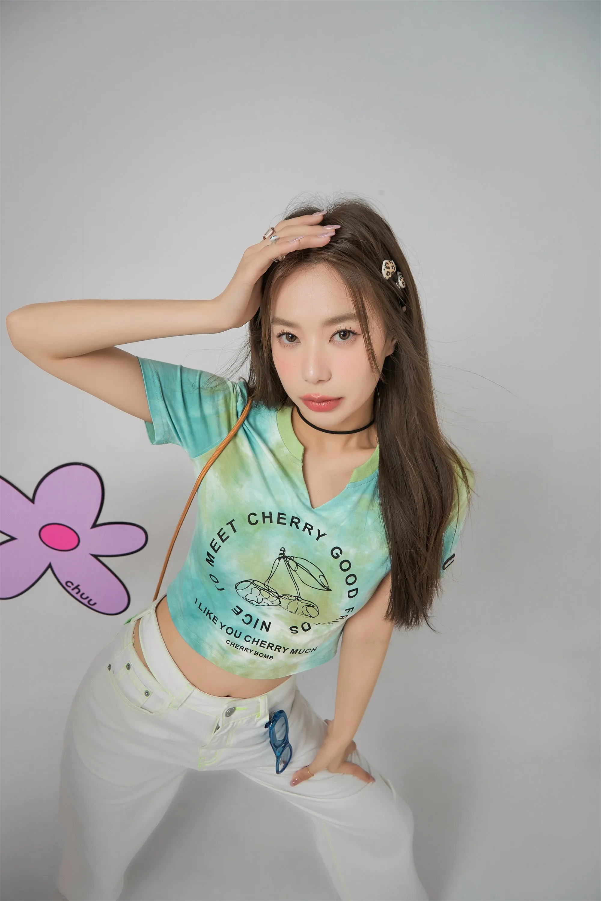 Cherry World Tie-Dye Crop Top