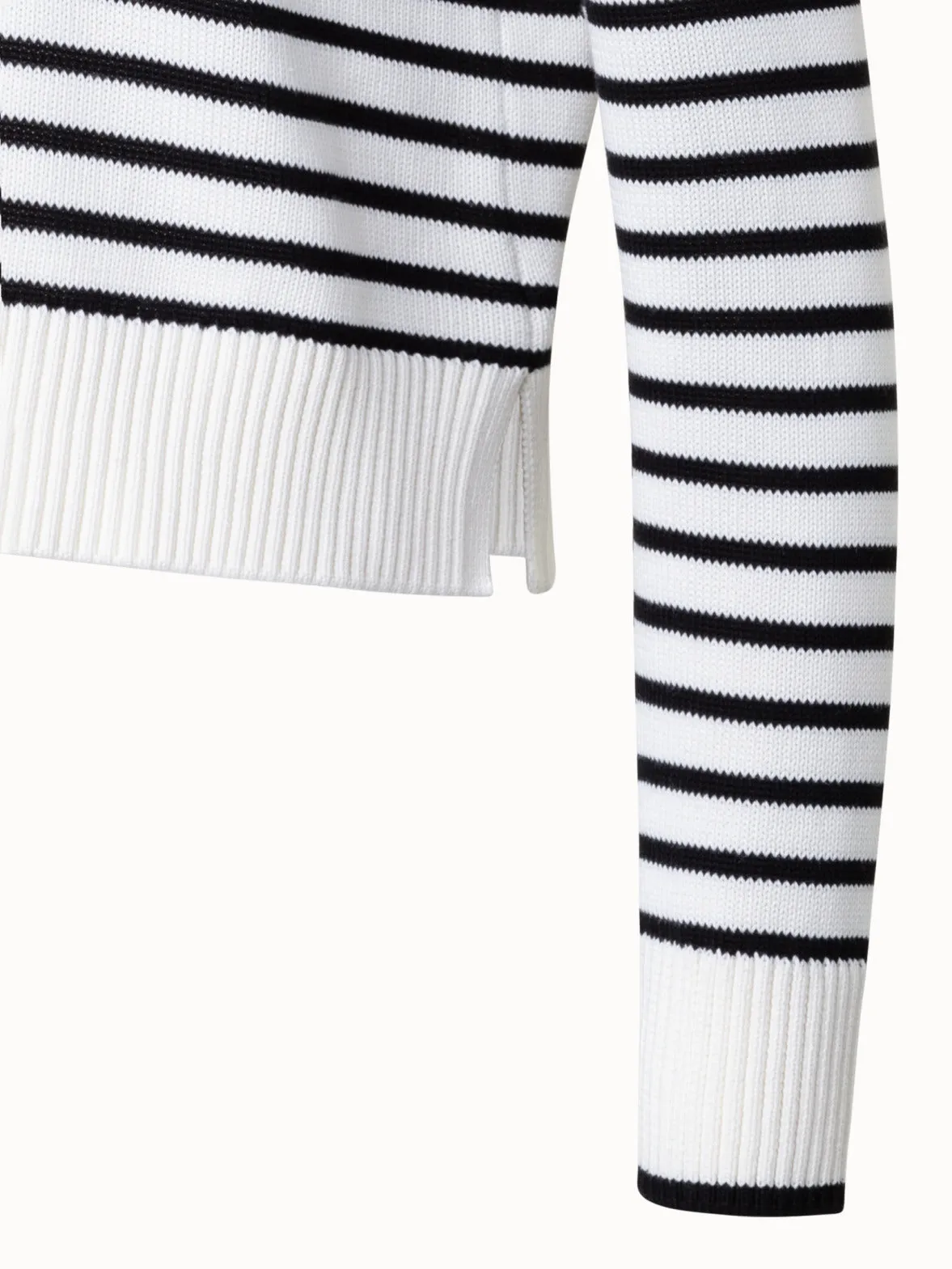 Chunky Cotton Stripes Knit Sweater