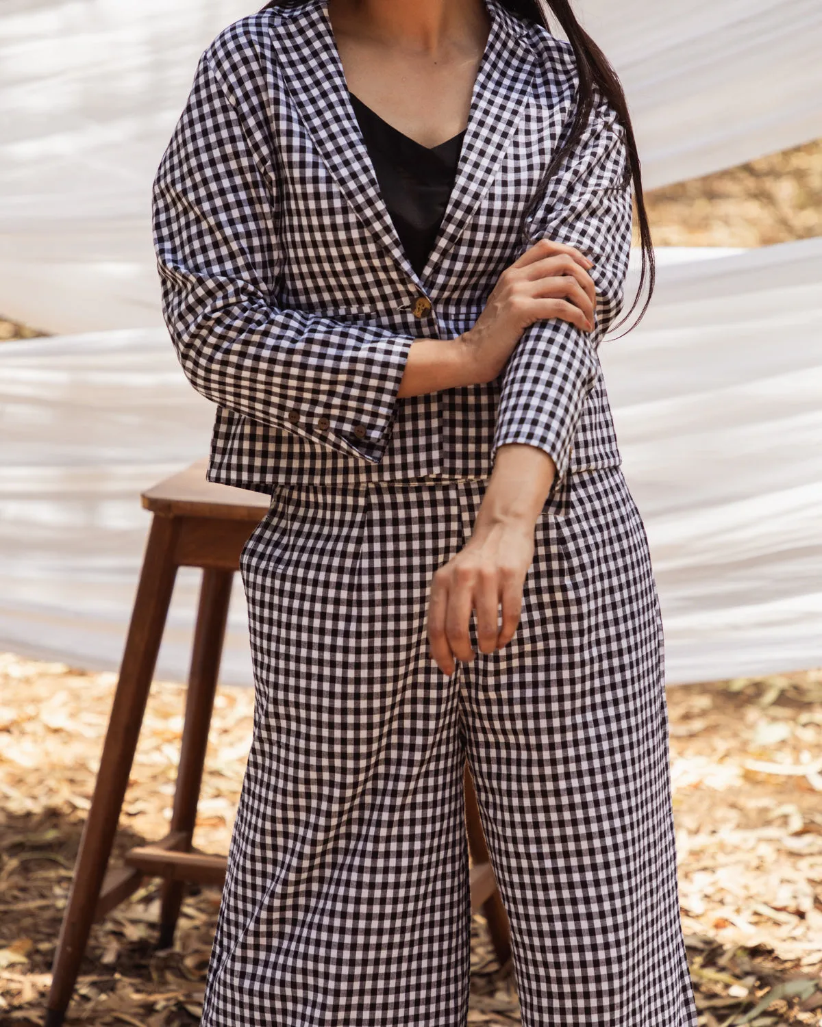 Classic Checks: Summer Blazer Co-ord Set