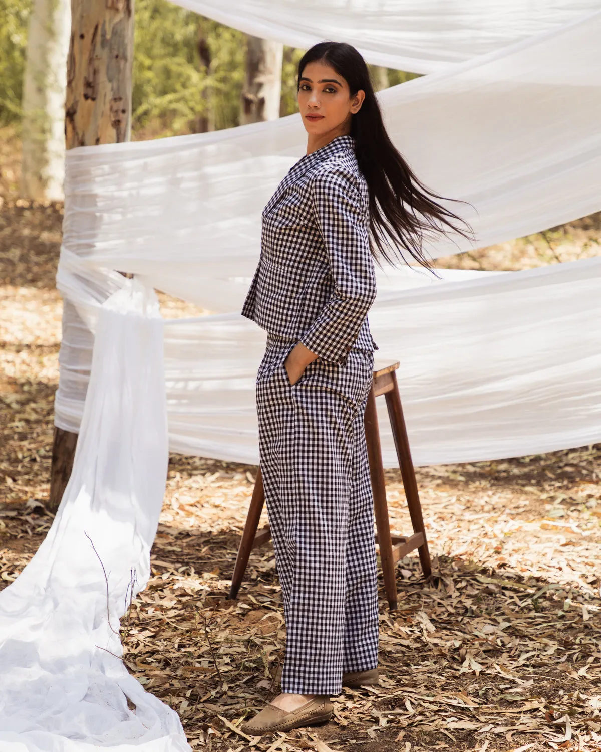 Classic Checks: Summer Blazer Co-ord Set