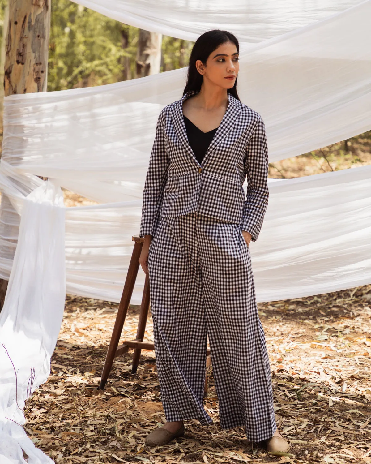 Classic Checks: Summer Blazer Co-ord Set