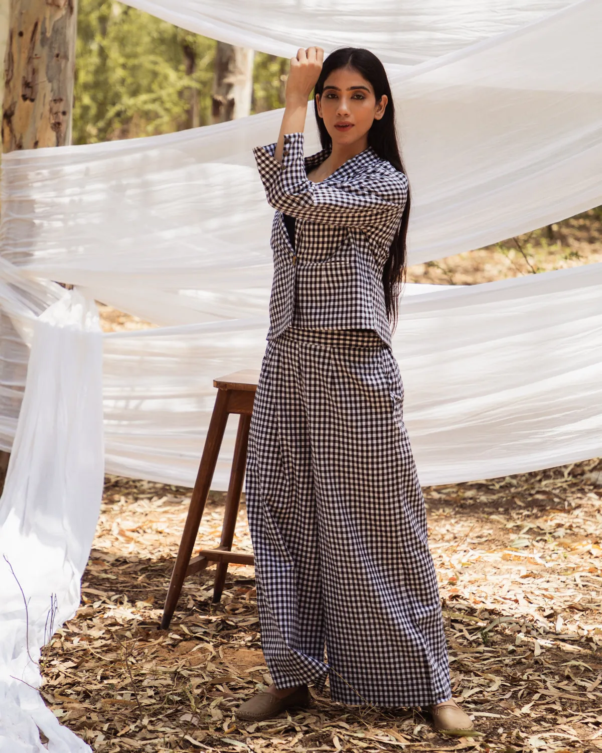 Classic Checks: Summer Blazer Co-ord Set