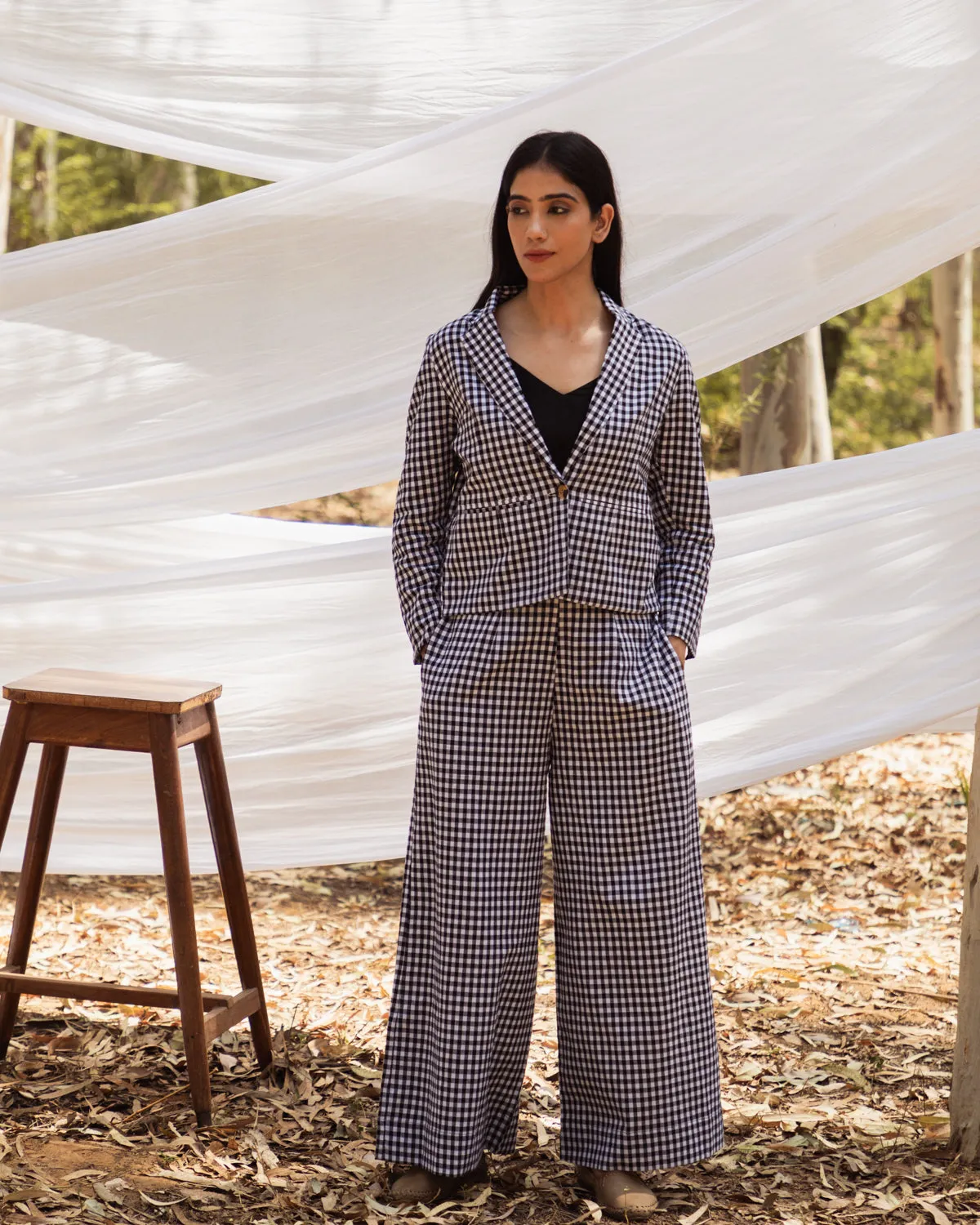 Classic Checks: Summer Blazer Co-ord Set