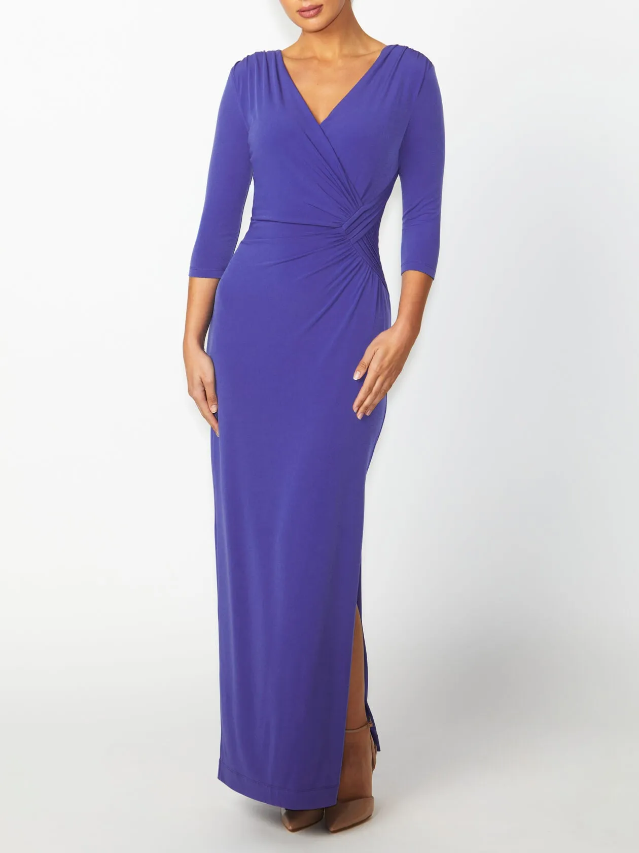 Como French Blue Jersey Gown