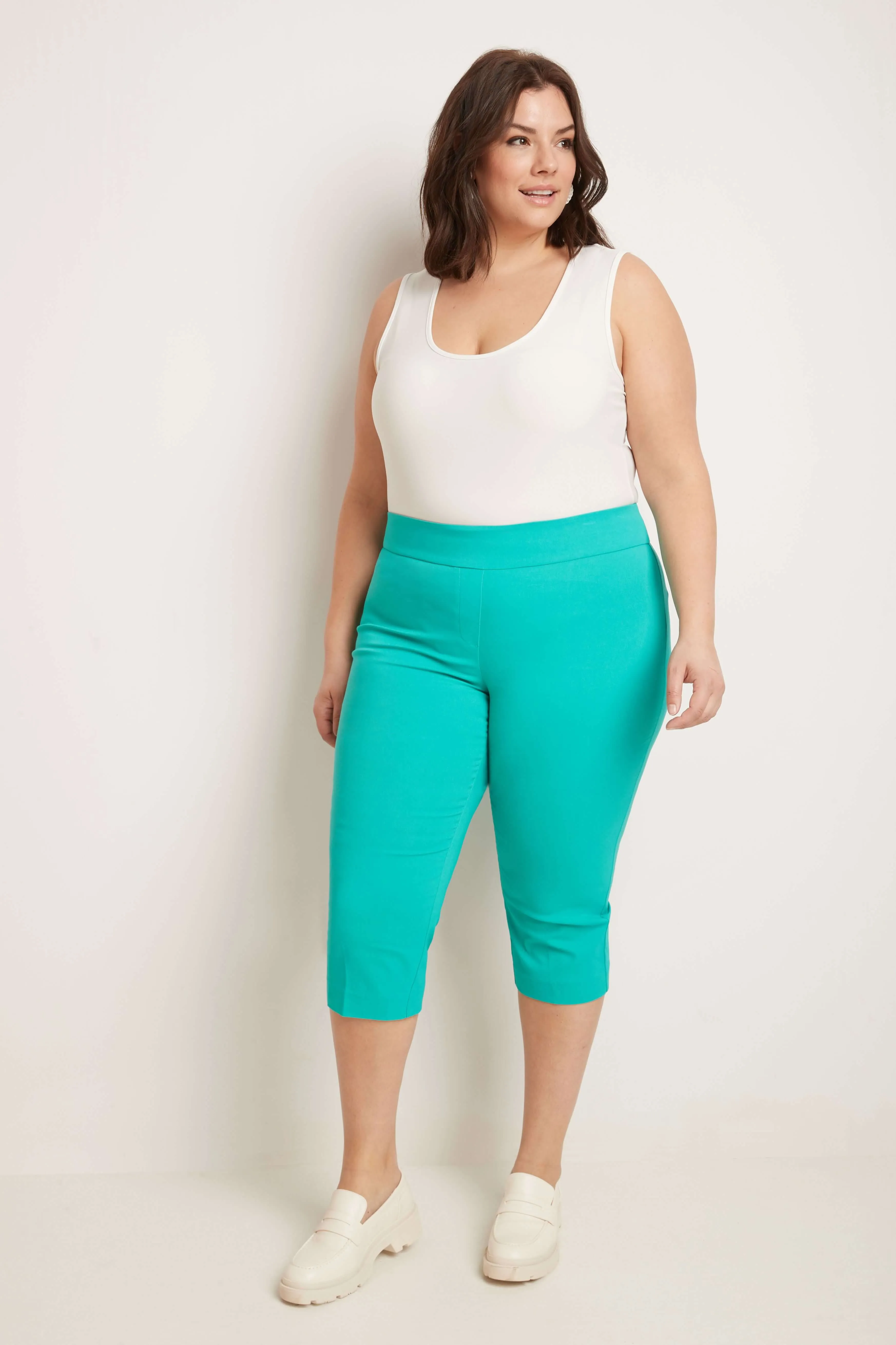 Curvy Capri with Flattering Wide Waistband