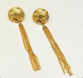 Dazzling vintage disco style pierced earrings.