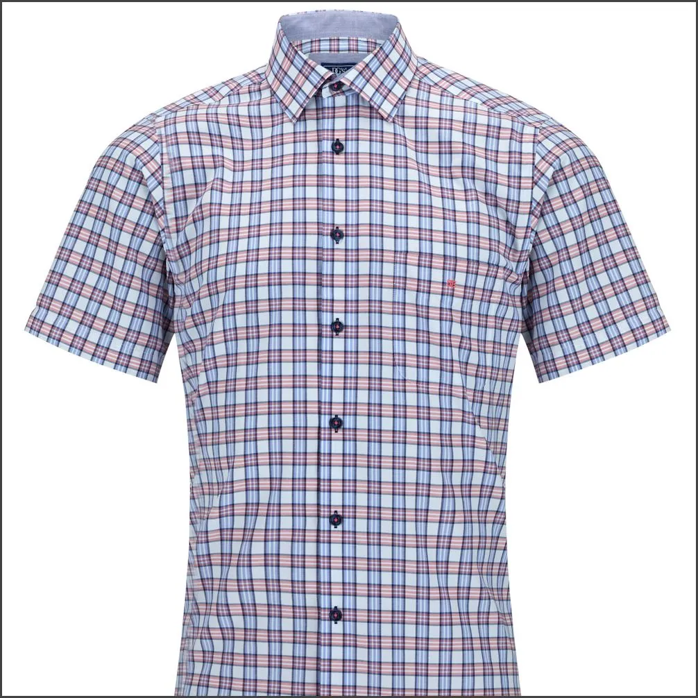 Dg's Red & White Check Short Sleeve-