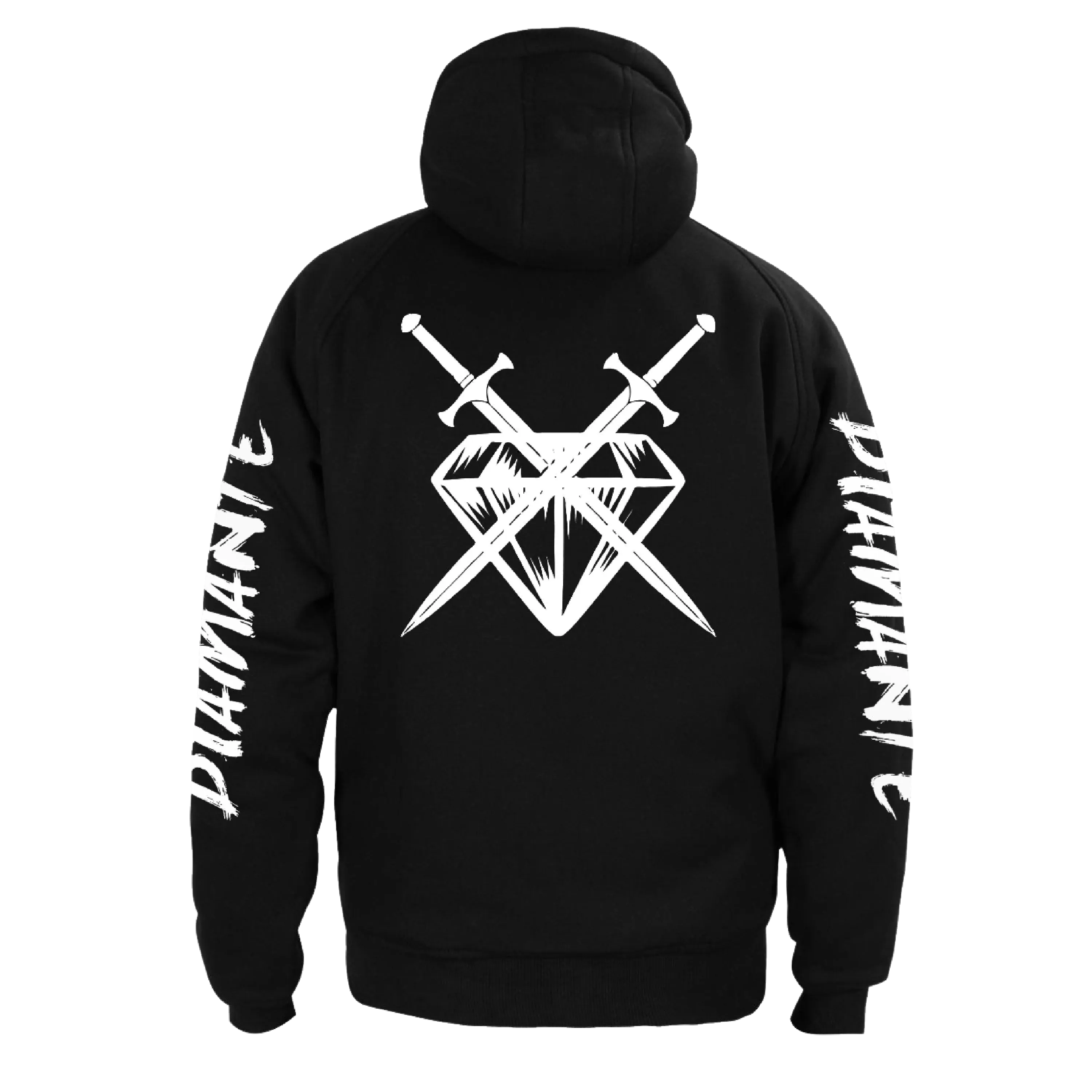 DIAMANTE LOGO ZIP HOODIE