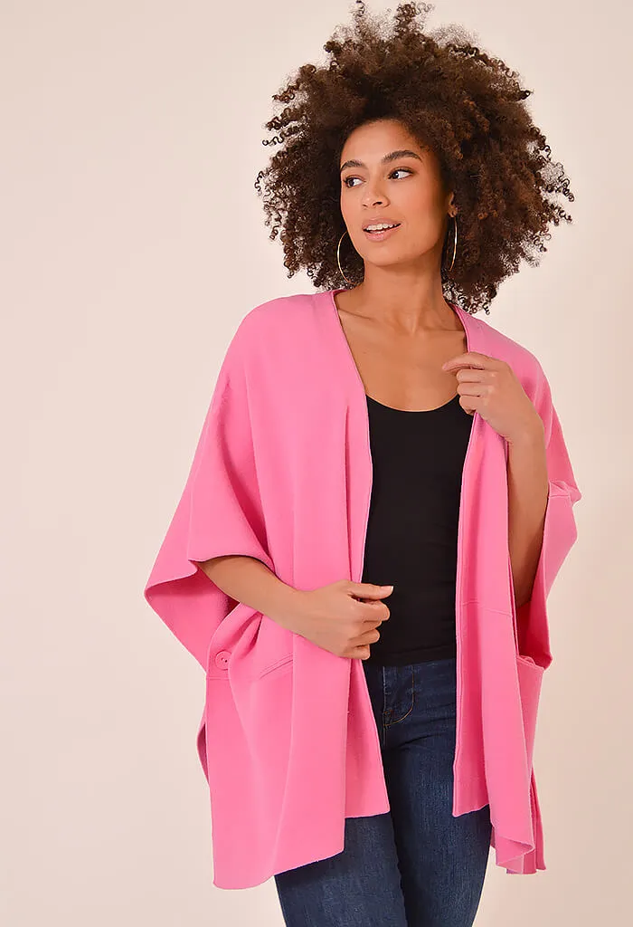 Elle Poncho-Pink