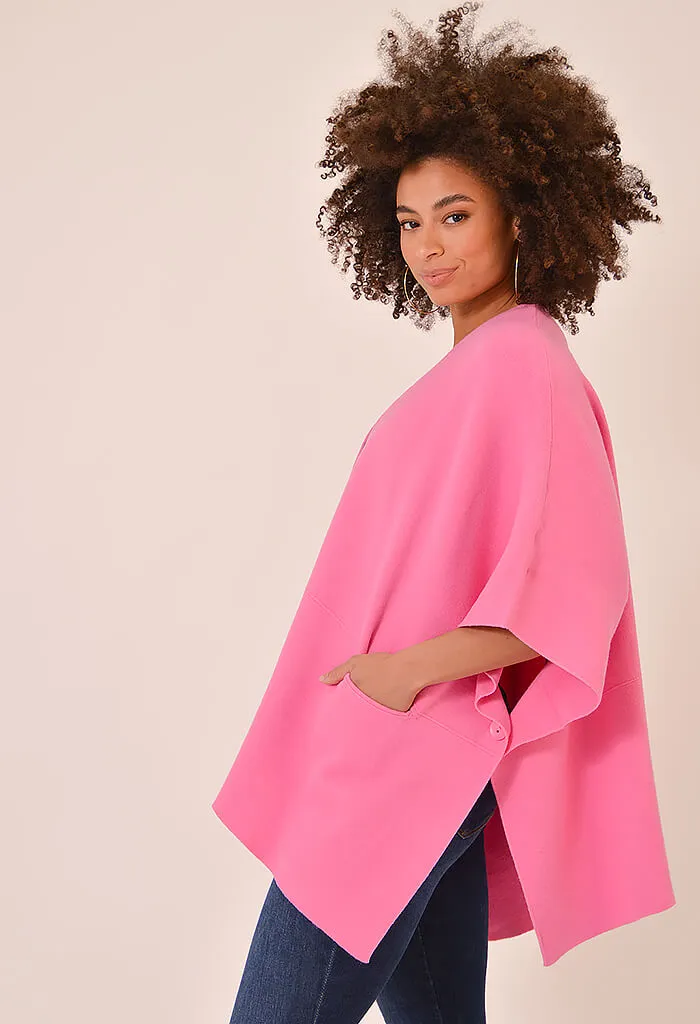 Elle Poncho-Pink