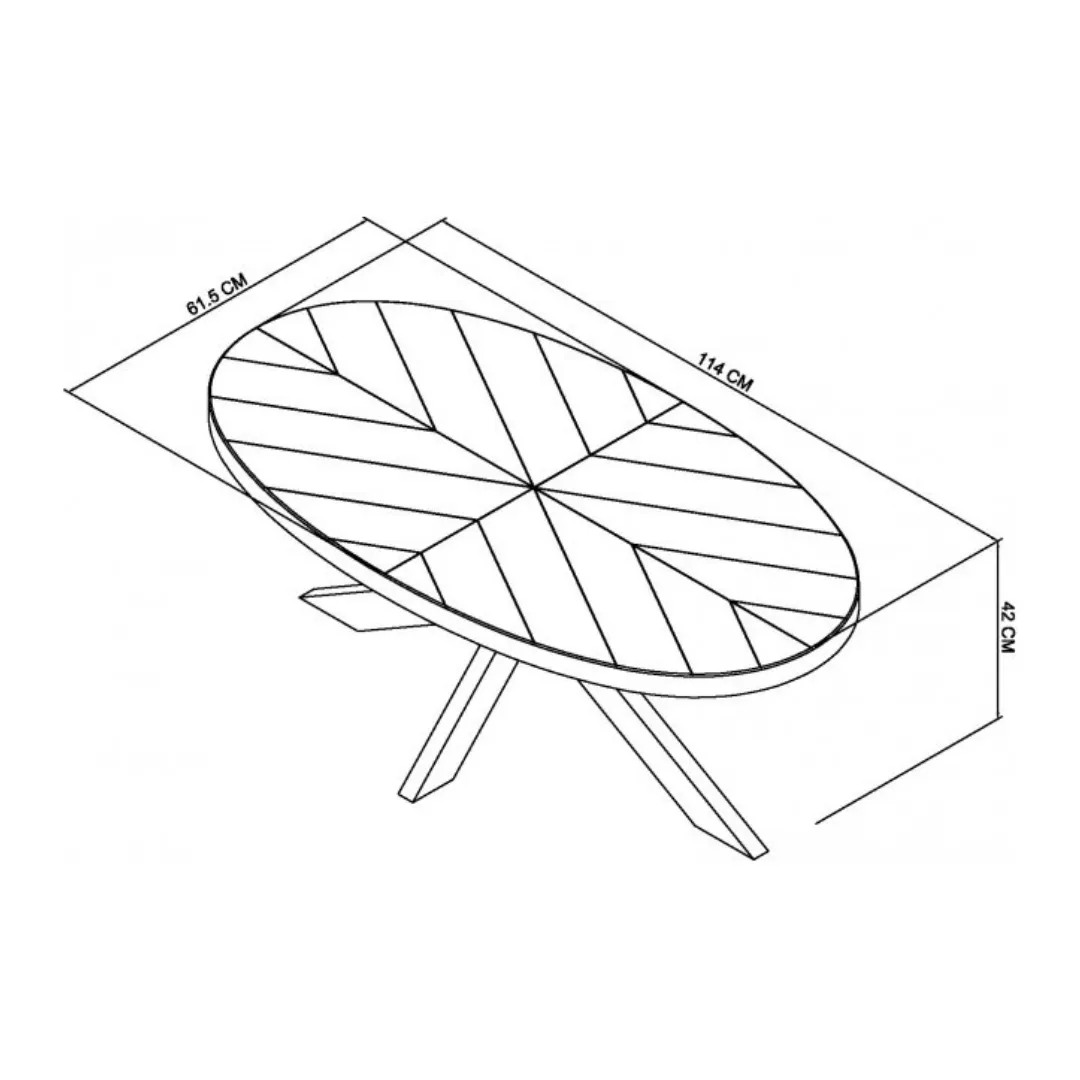 Ellipse Fumed Oak Coffee Table