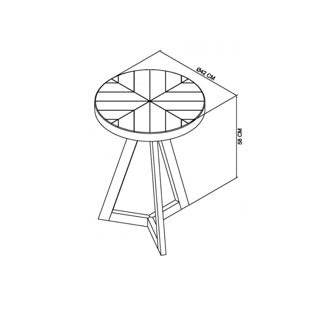 Ellipse Fumed Oak Lamp Table