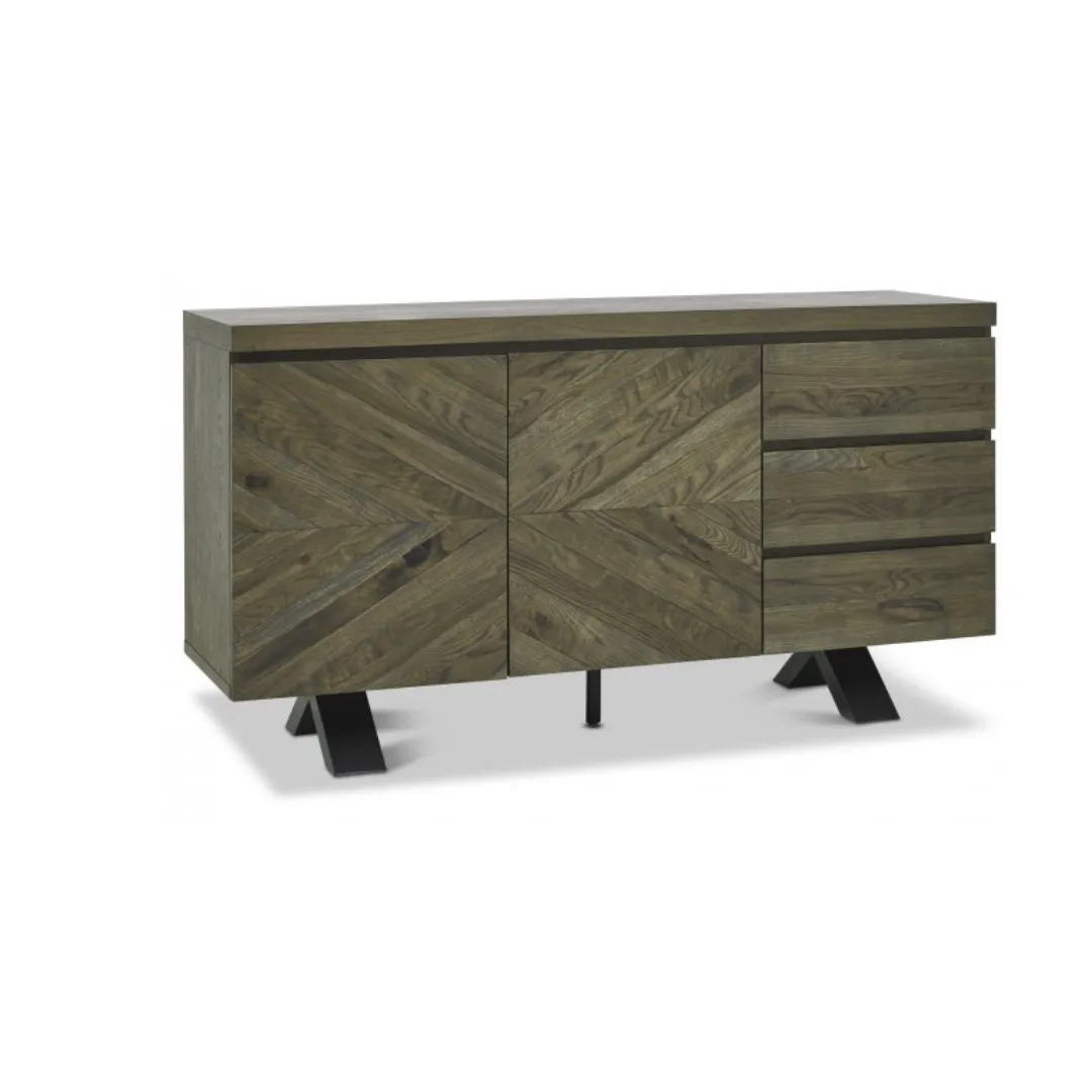 Ellipse Fumed Oak Wide Sideboard