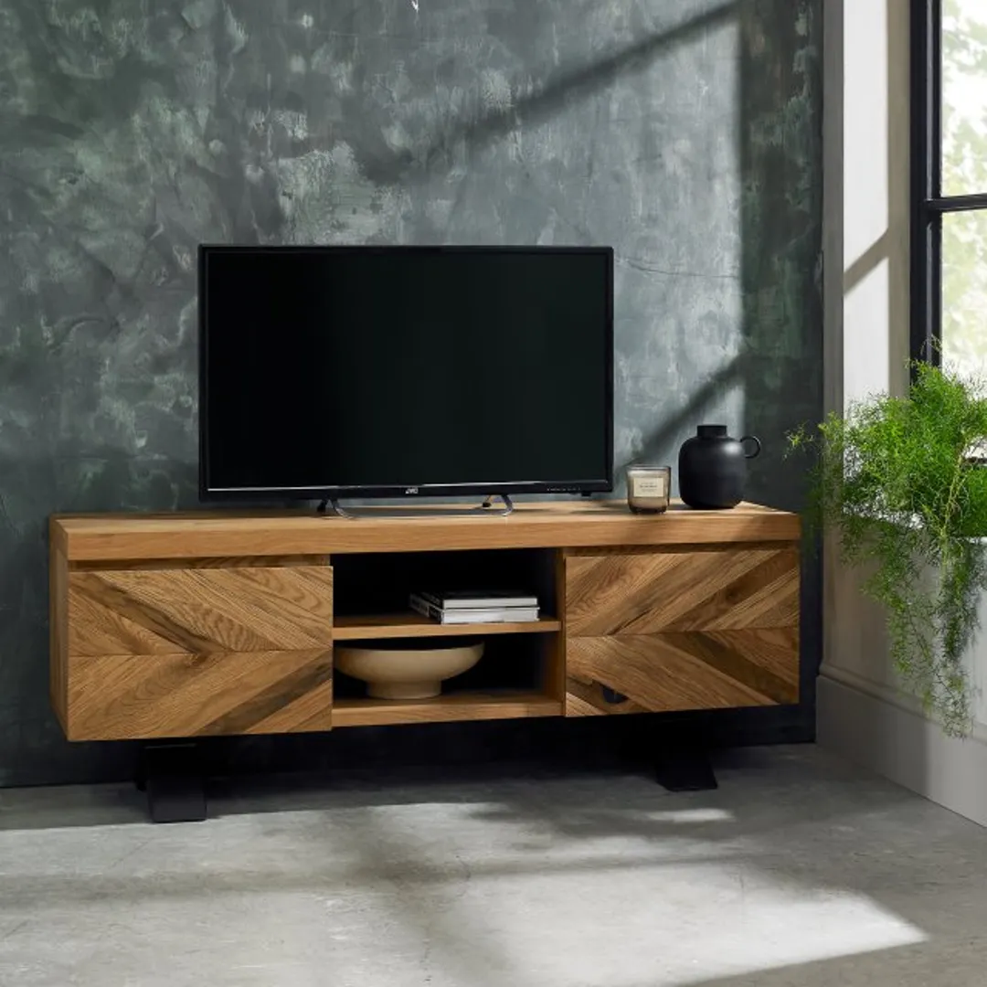 Ellipse Rustic Oak Entertainment Unit