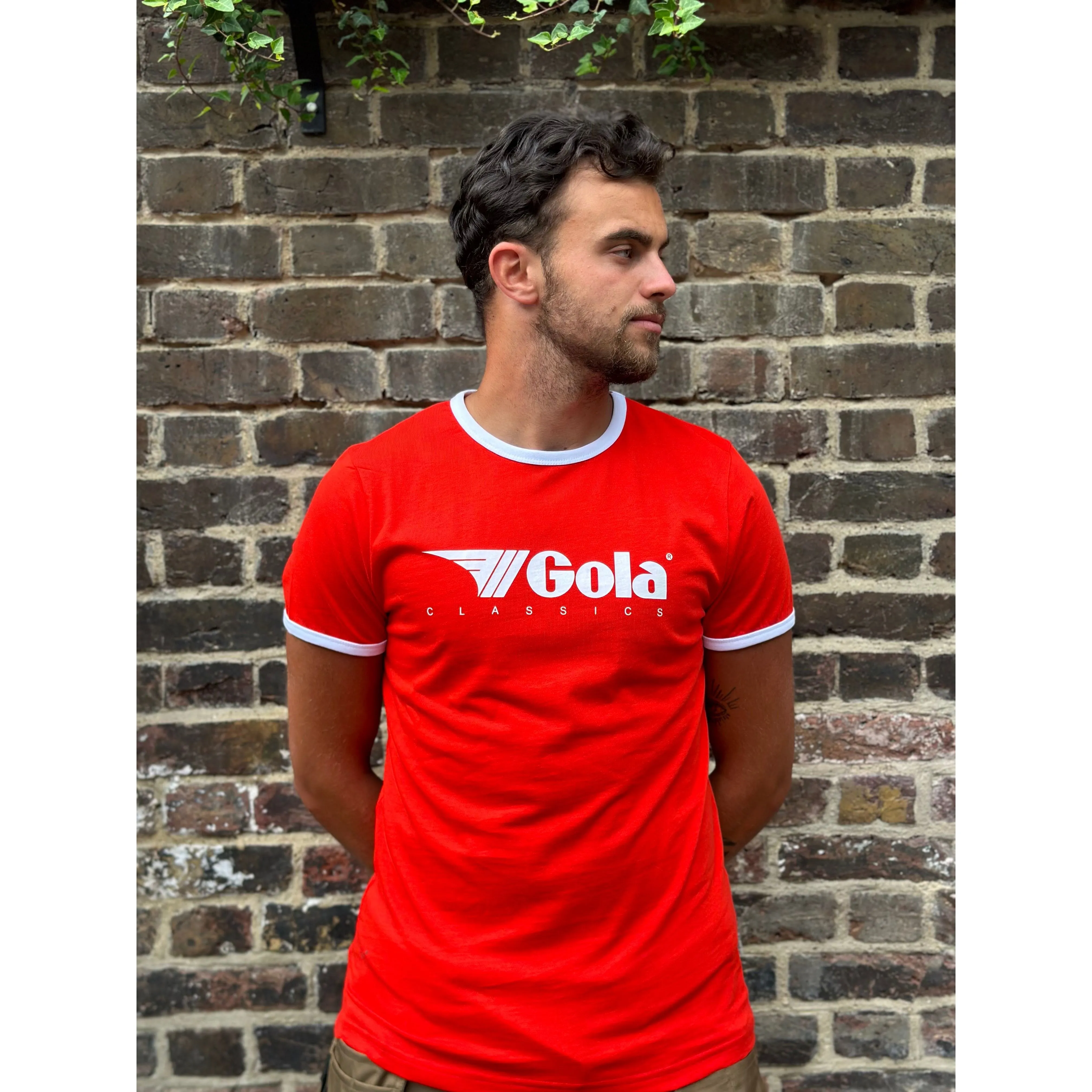 Gola - Red & White Short Sleeve Ringer - T-Shirt