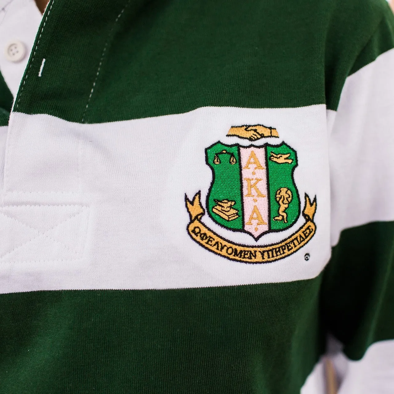 Green and White Vintage Rugby Pullover (Unisex Sizing)